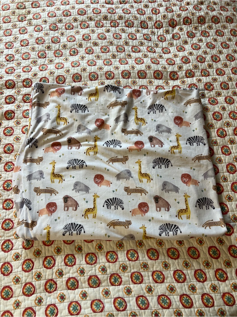 EUC Caden Lane African Zoo Animals Swaddle Blanket Baby Newborn. The cute
